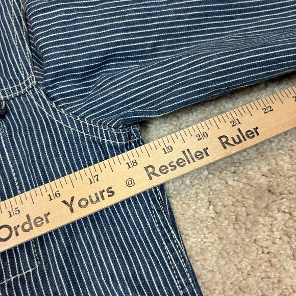 Industry of All Nations Indigo Hickory Stripe Selvedge Denim Jacket IOAN Medium - Picture 4 of 10